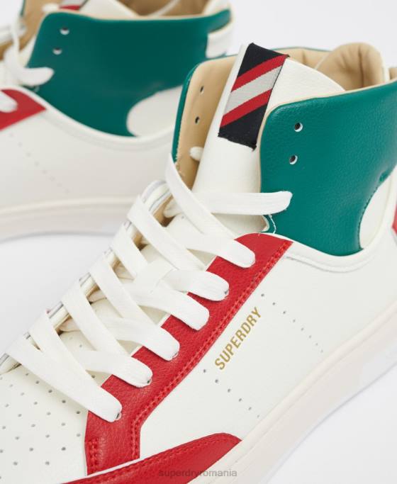 Superdry pantofi sport vegan basket lux pantofi alb femei JX0Z4406