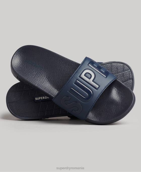 Superdry glisoare de bazin de bază pantofi marina femei JX0Z4381