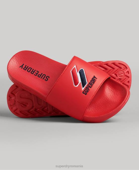 Superdry glisoare de bazin de bază pantofi roșu femei JX0Z4404