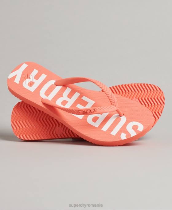 Superdry cod esențial șlapi pantofi coral femei JX0Z4416
