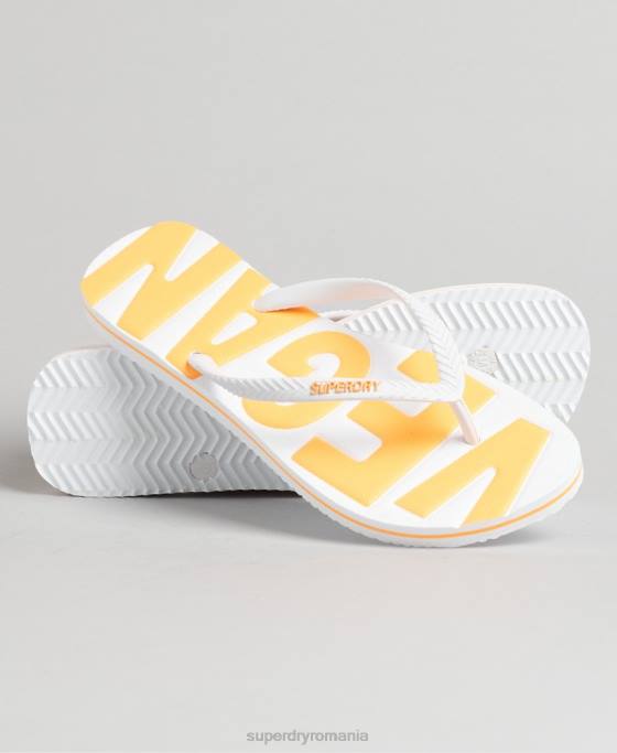 Superdry șlapi clasici vegani de epocă pantofi alb femei JX0Z4395