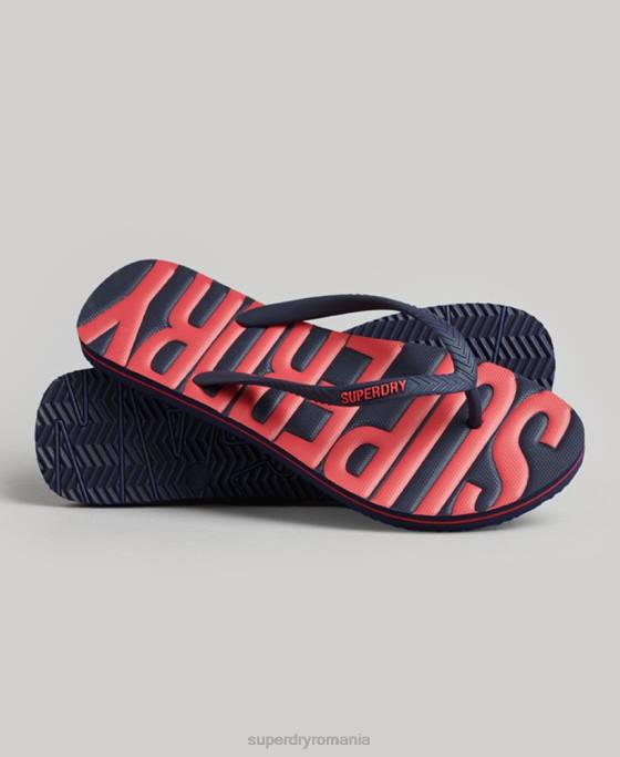 Superdry șlapi vegani de epocă pantofi marina femei JX0Z4389